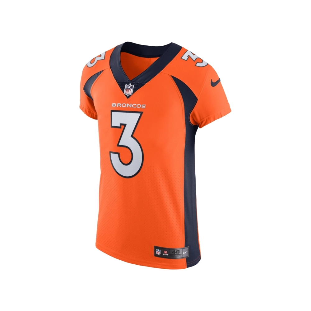 Mens Denver Broncos Russell Wilson Orange Vapor Elite Jersey
