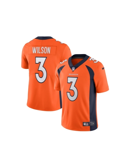 Mens Denver Broncos Russell Wilson Orange Team Vapor Limited Jersey