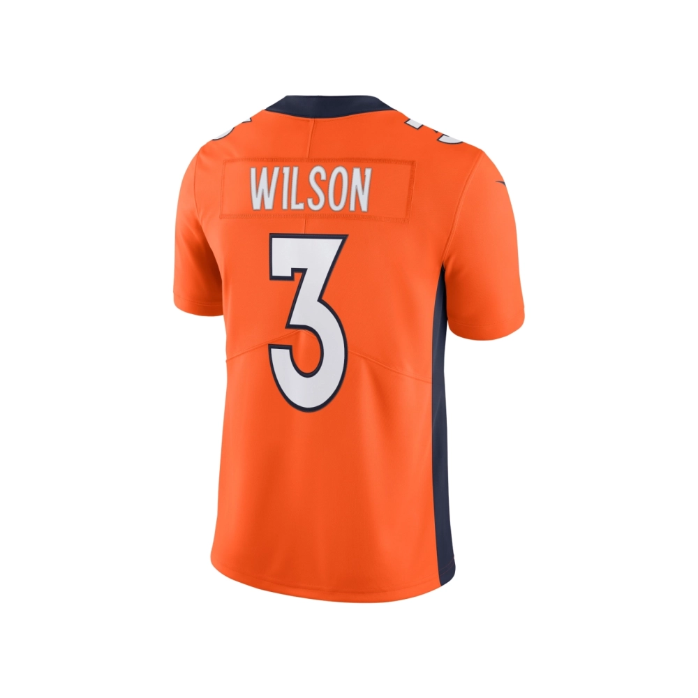 Mens Denver Broncos Russell Wilson Orange Team Vapor Limited Jersey