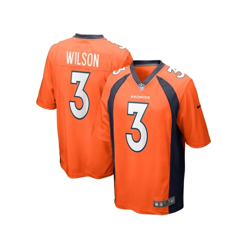 Mens Denver Broncos Russell Wilson Orange Game Jersey