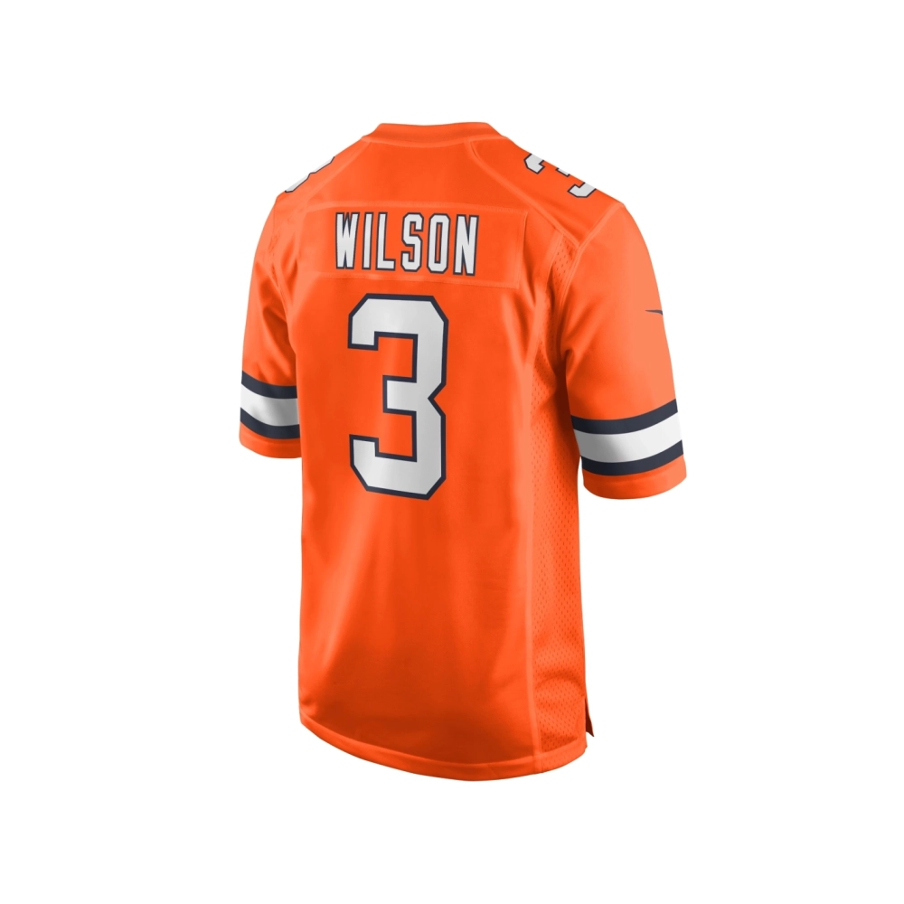 Mens Denver Broncos Russell Wilson Orange Alternate Game Jersey