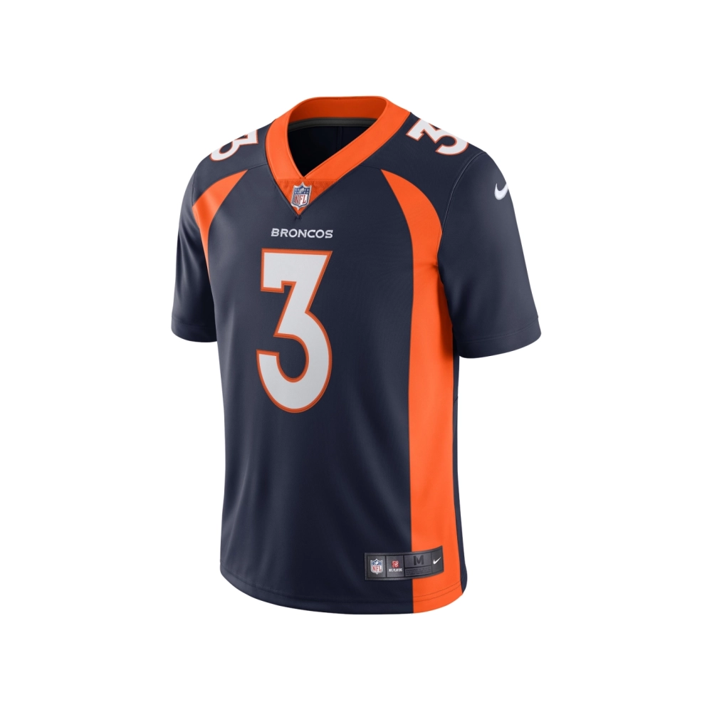 Mens Denver Broncos Russell Wilson Navy Alternate Vapor Limited Jersey