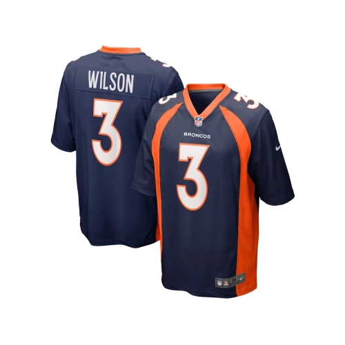 Mens Denver Broncos Russell Wilson Navy Alternate Game Jersey