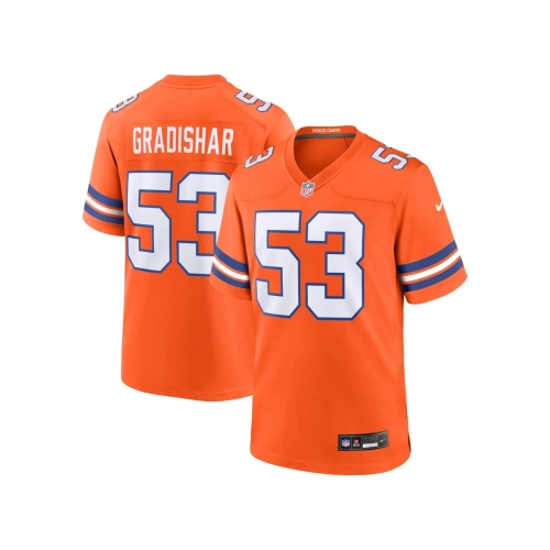 Mens Denver Broncos Randy Gradishar Orange Mile High Collection 1977 Throwback Retired Player Game Jersey