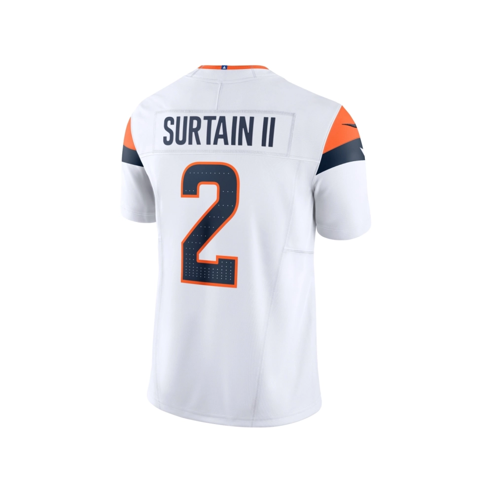 Mens Denver Broncos Patrick Surtain II White Mile High Collection Vapor F.U.S.E. Limited Jersey