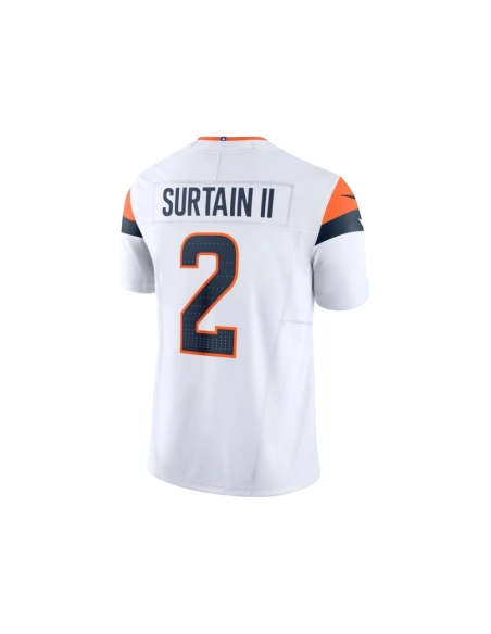 Mens Denver Broncos Patrick Surtain II White Mile High Collection Vapor F.U.S.E. Limited Jersey