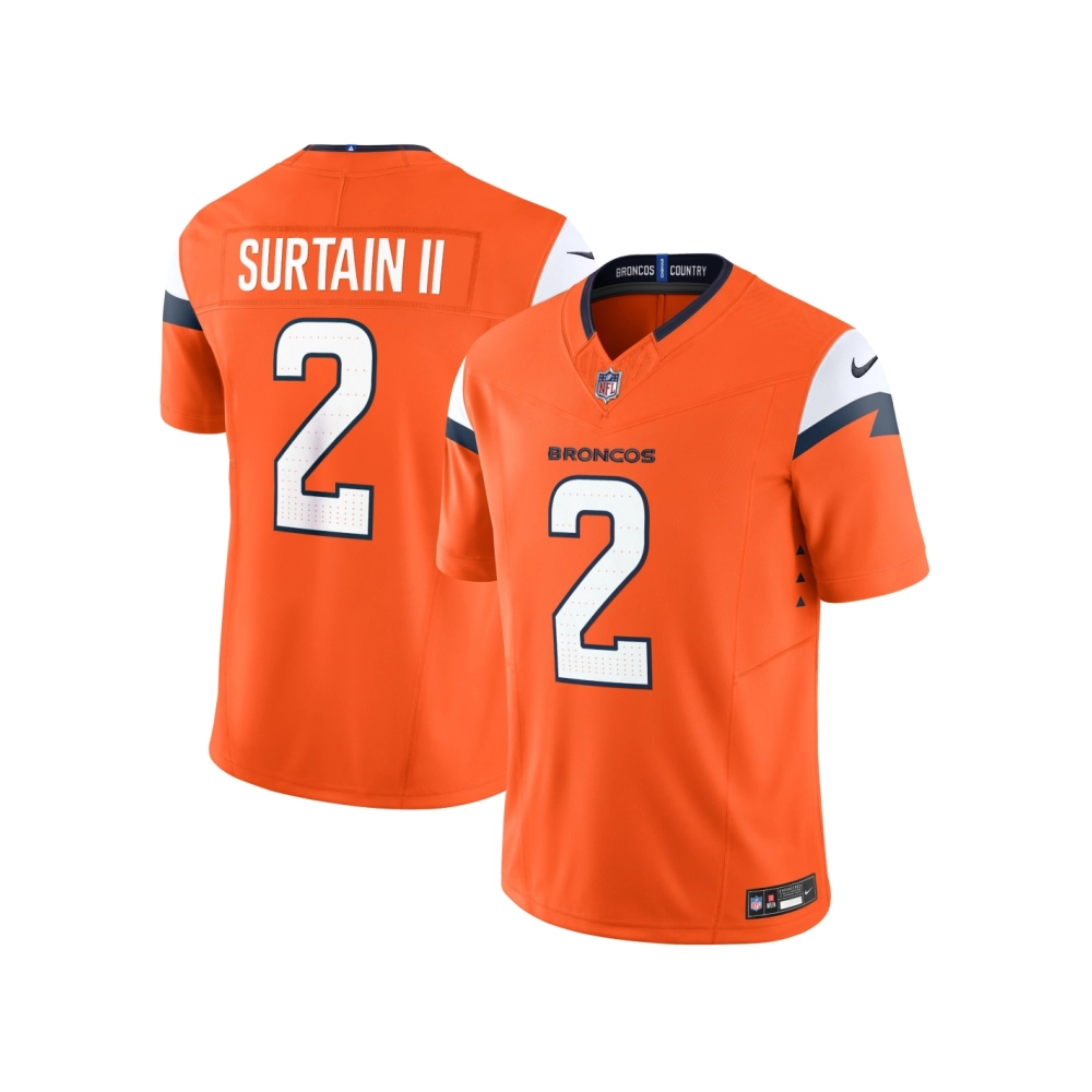 Mens Denver Broncos Patrick Surtain II Orange Mile High Collection Vapor F.U.S.E. Limited Jersey