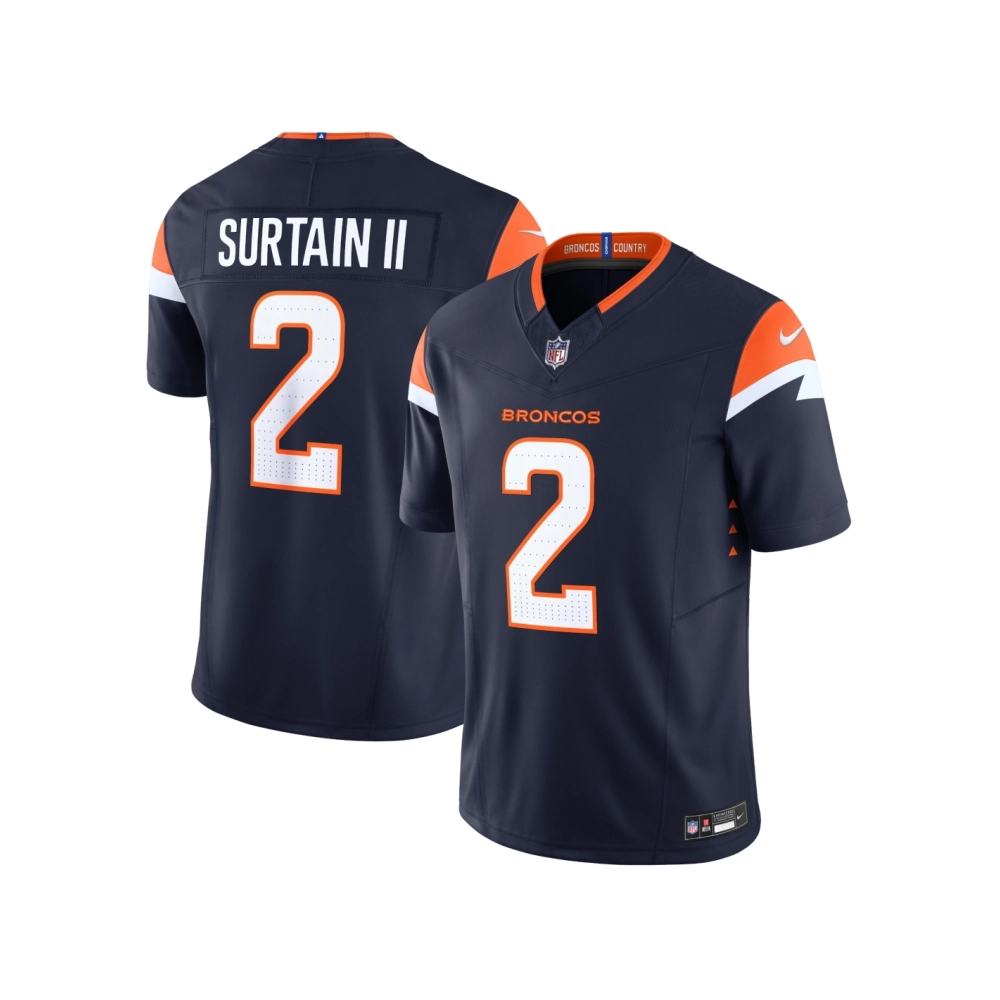 Mens Denver Broncos Patrick Surtain II Navy Mile High Collection Vapor F.U.S.E. Limited Jersey