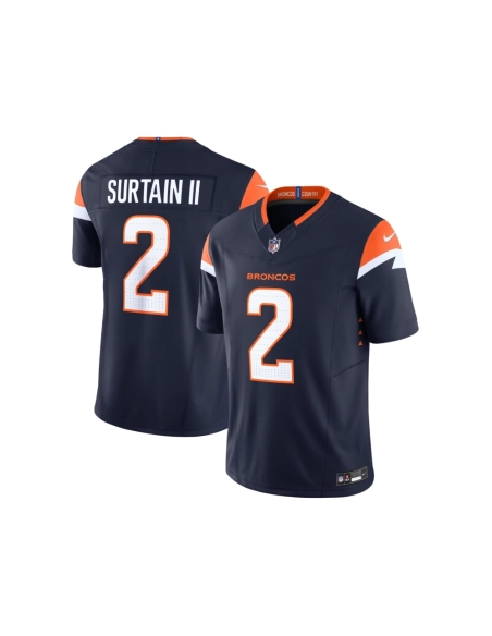 Mens Denver Broncos Patrick Surtain II Navy Mile High Collection Vapor F.U.S.E. Limited Jersey