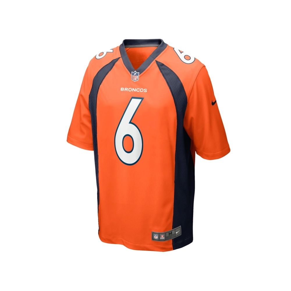 Mens Denver Broncos P.J. Locke Orange Game Player Jersey
