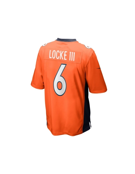 Mens Denver Broncos P.J. Locke Orange Game Player Jersey