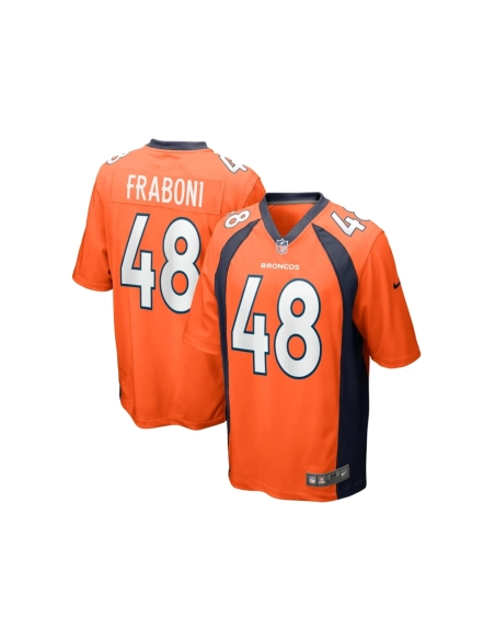 Mens Denver Broncos Mitchell Fraboni Orange Team Game Jersey