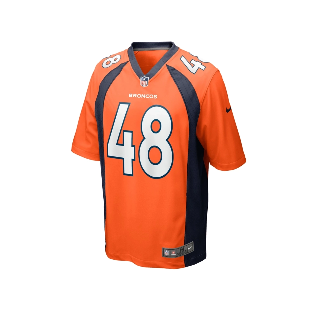 Mens Denver Broncos Mitchell Fraboni Orange Team Game Jersey
