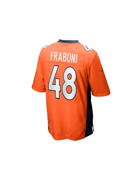 Mens Denver Broncos Mitchell Fraboni Orange Team Game Jersey