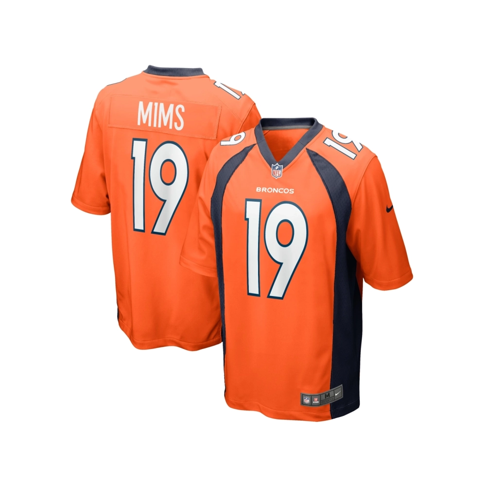 Mens Denver Broncos Marvin Mims Jr Orange Team Game Jersey
