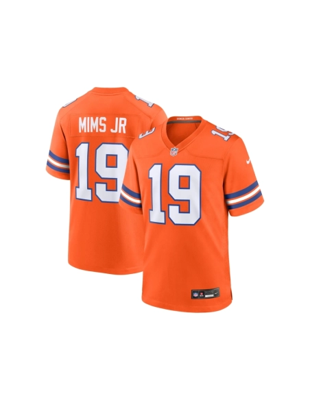 Mens Denver Broncos Marvin Mims Jr Orange Mile High Collection 1977 Throwback Player Game Jersey