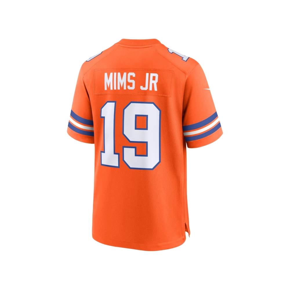 Mens Denver Broncos Marvin Mims Jr Orange Mile High Collection 1977 Throwback Player Game Jersey