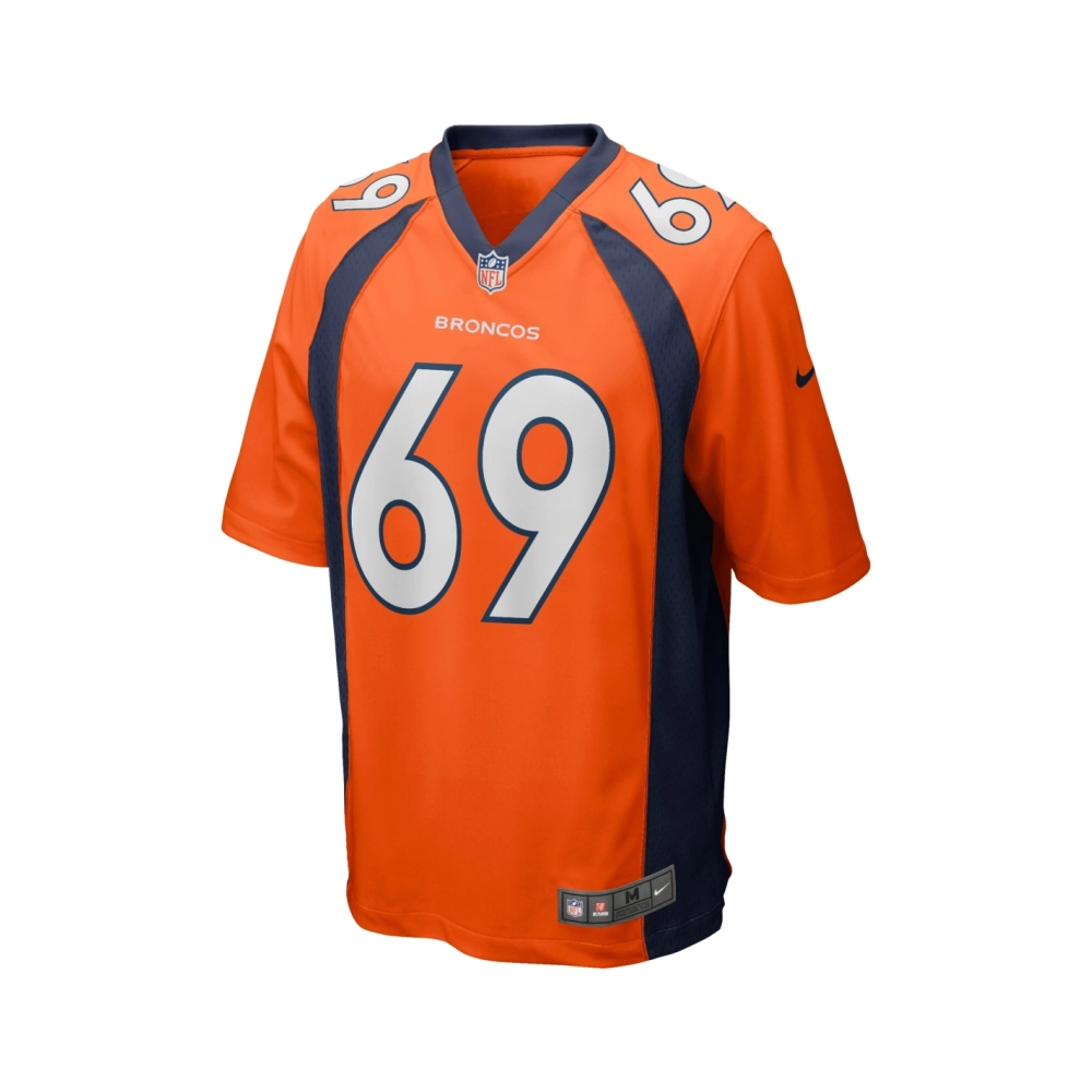 Mens Denver Broncos Mark Schlereth Orange Game Retired Player Jersey