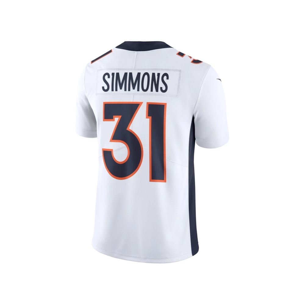 Mens Denver Broncos Justin Simmons White Vapor Untouchable Limited Jersey