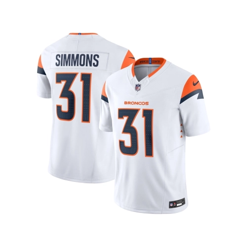 Mens Denver Broncos Justin Simmons White Vapor F.U.S.E. Limited Jersey