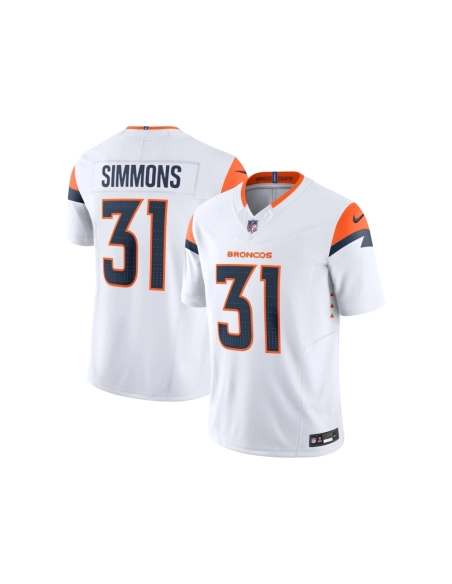 Mens Denver Broncos Justin Simmons White Vapor F.U.S.E. Limited Jersey