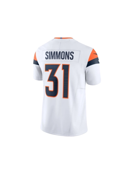Mens Denver Broncos Justin Simmons White Vapor F.U.S.E. Limited Jersey