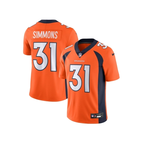 Mens Denver Broncos Justin Simmons Orange Vapor Untouchable Limited Jersey