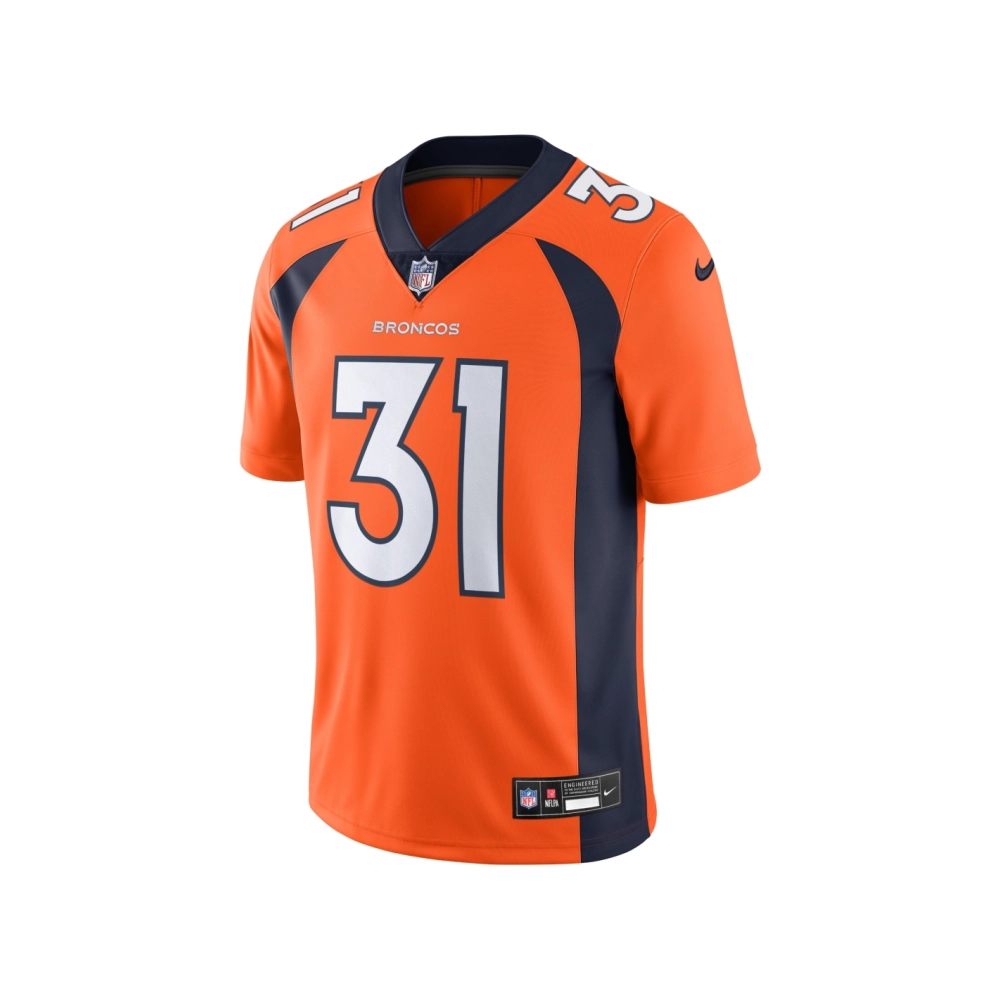 Mens Denver Broncos Justin Simmons Orange Vapor Untouchable Limited Jersey
