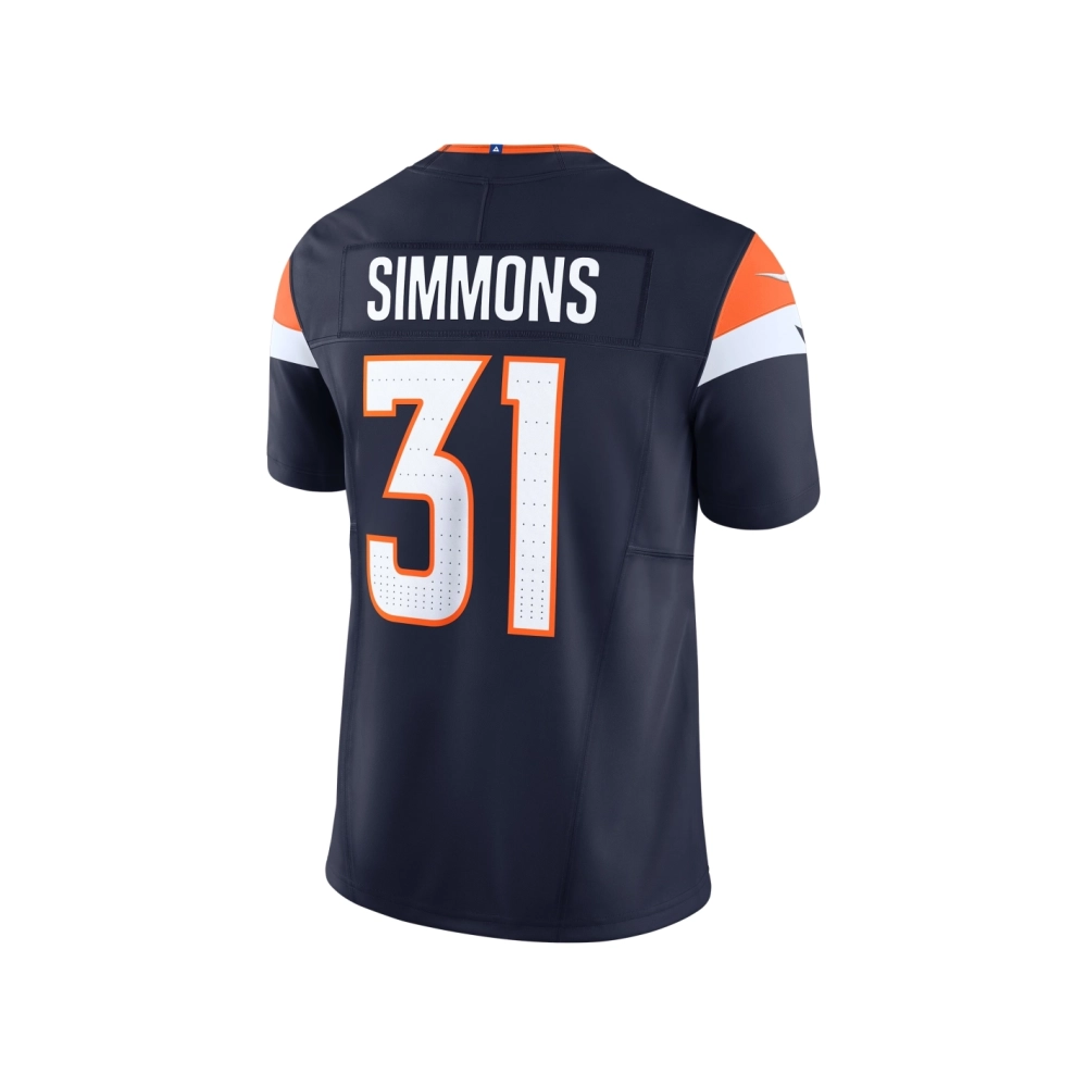 Mens Denver Broncos Justin Simmons Navy Vapor F.U.S.E. Limited Jersey