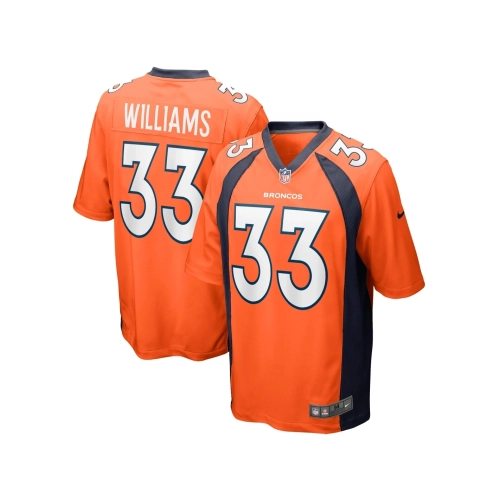 Mens Denver Broncos Javonte Williams Orange Player Game Jersey