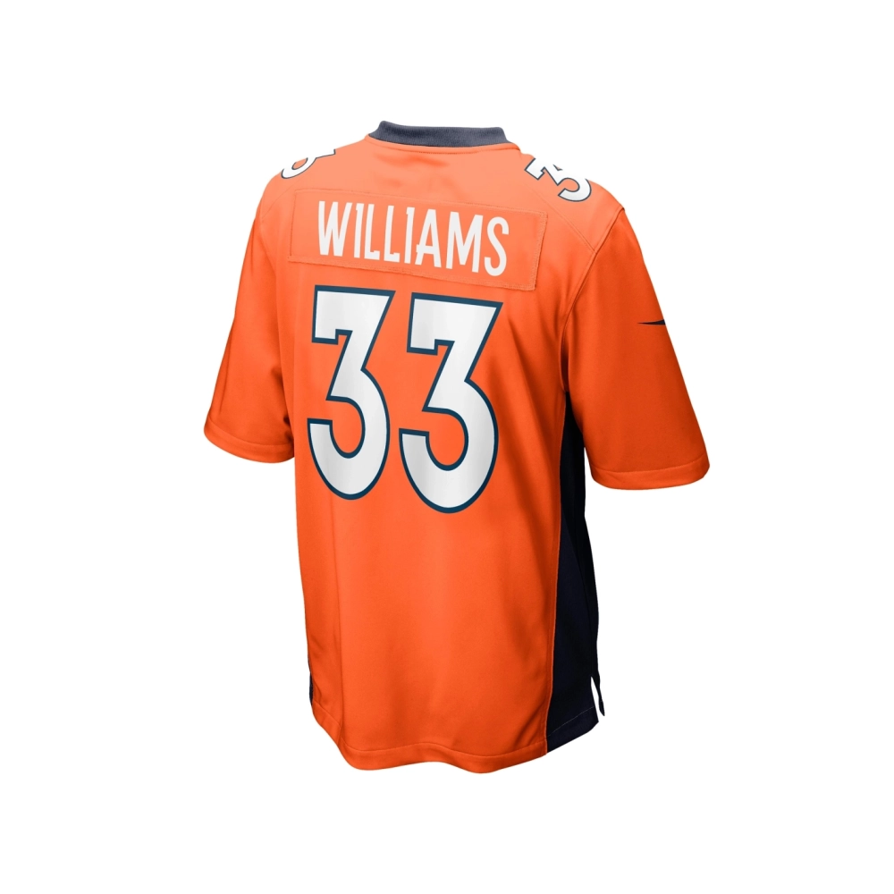 Mens Denver Broncos Javonte Williams Orange Player Game Jersey