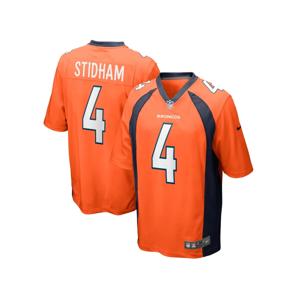 Mens Denver Broncos Jarrett Stidham Orange Game Player Jersey
