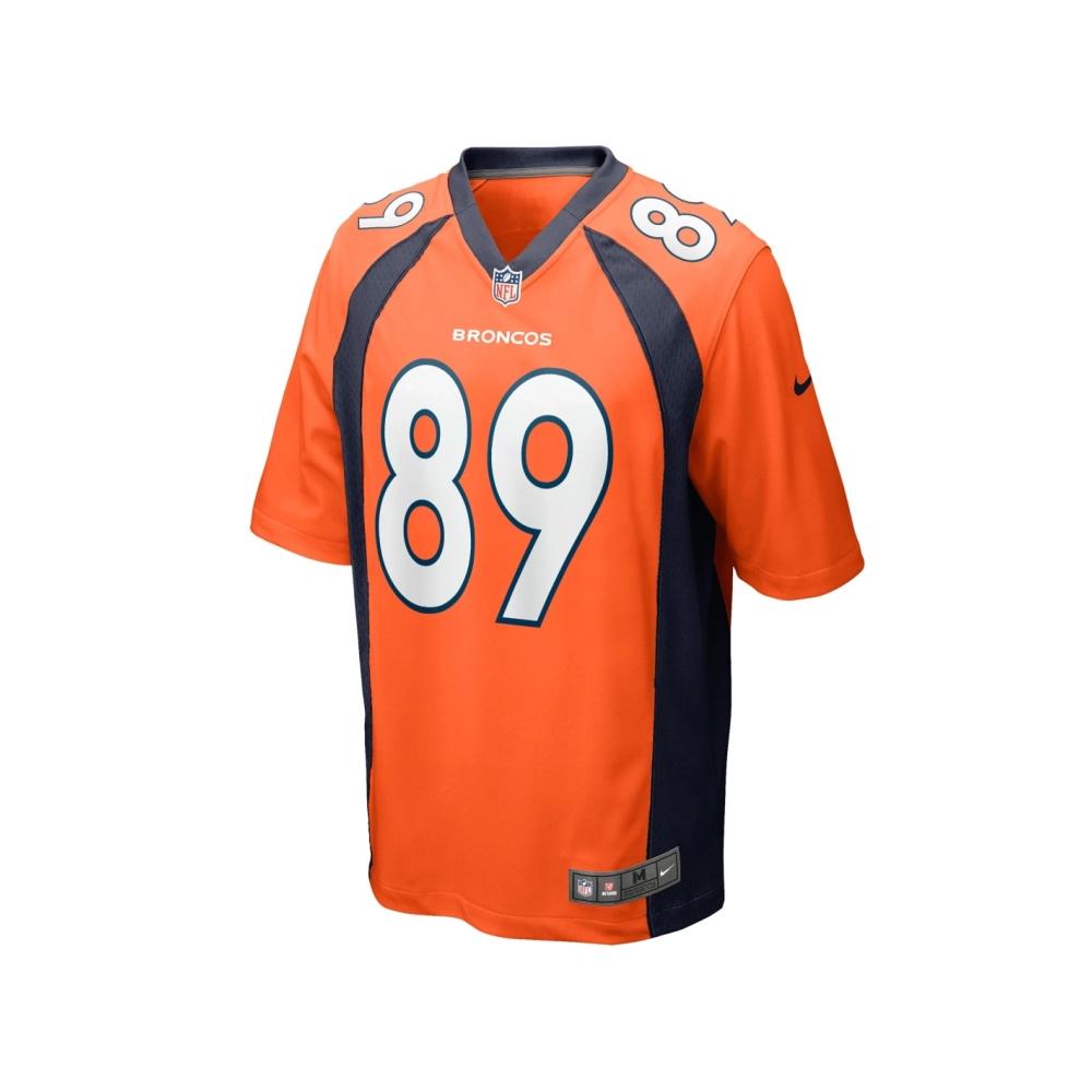 Mens Denver Broncos Brandon Johnson Orange Game Player Jersey