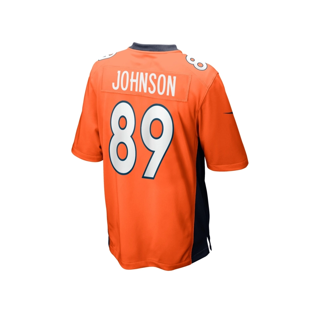 Mens Denver Broncos Brandon Johnson Orange Game Player Jersey