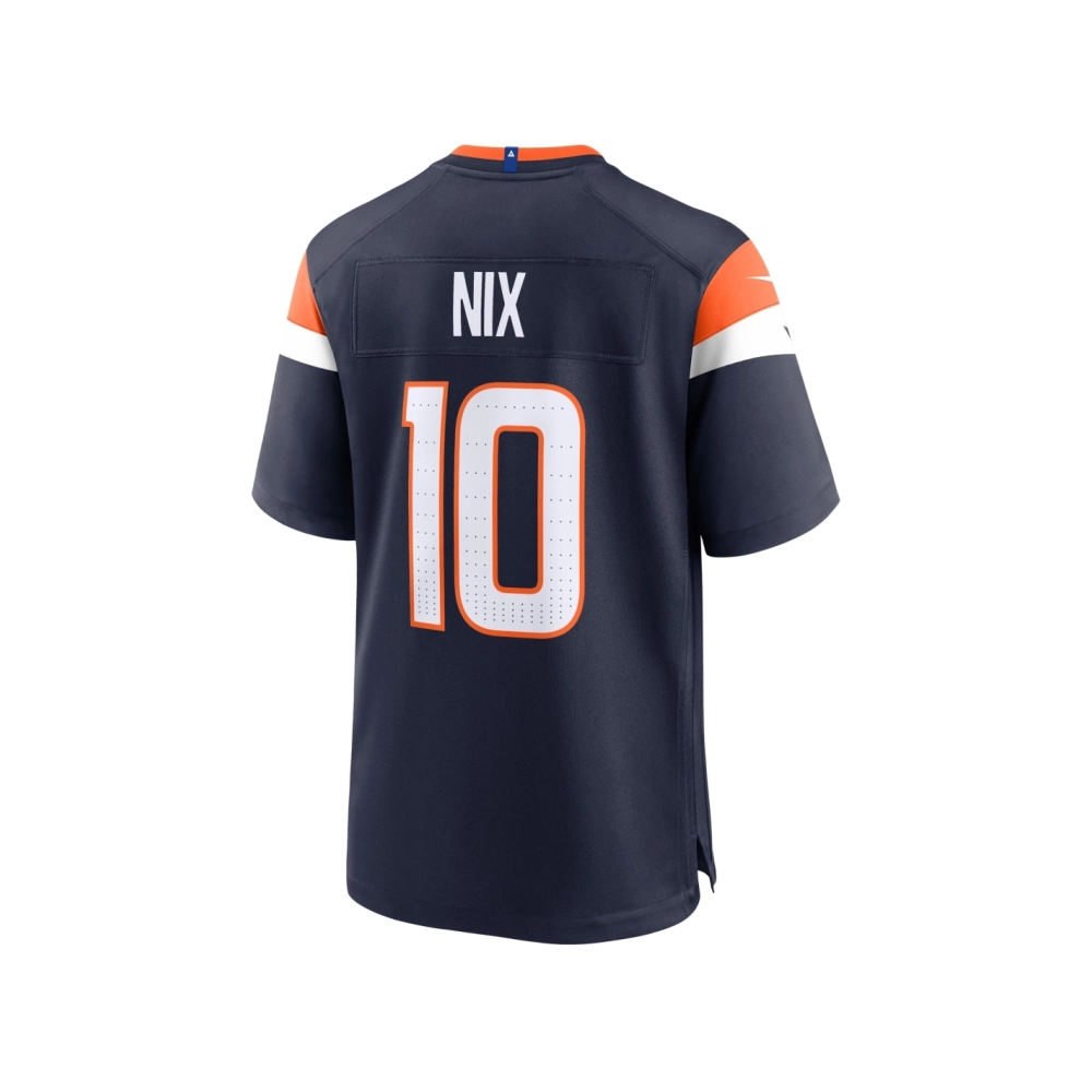 Mens Denver Broncos Bo Nix Navy Alternate Game Jersey
