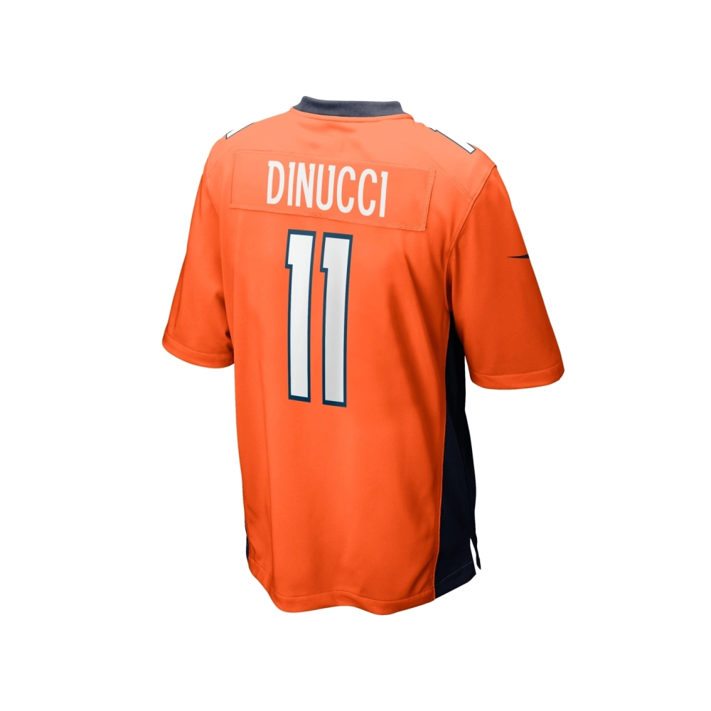 Mens Denver Broncos Ben DiNucci Orange Team Game Jersey