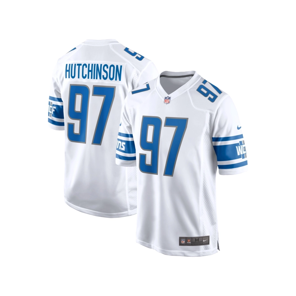 Mens Detroit Lions Aidan Hutchinson White Player Game Jersey