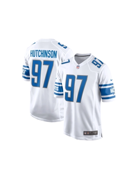 Mens Detroit Lions Aidan Hutchinson White Player Game Jersey