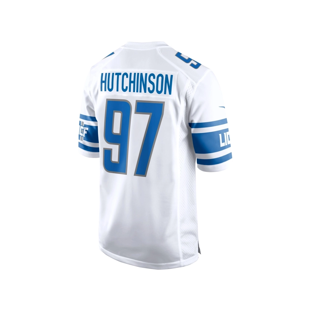 Mens Detroit Lions Aidan Hutchinson White Player Game Jersey