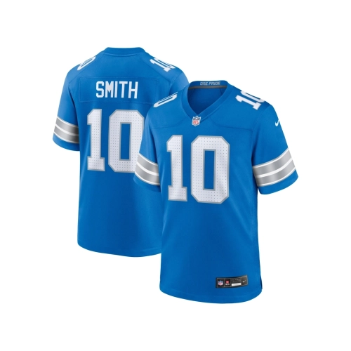 Mens Detroit Lions TreQuan Smith Blue Game Jersey