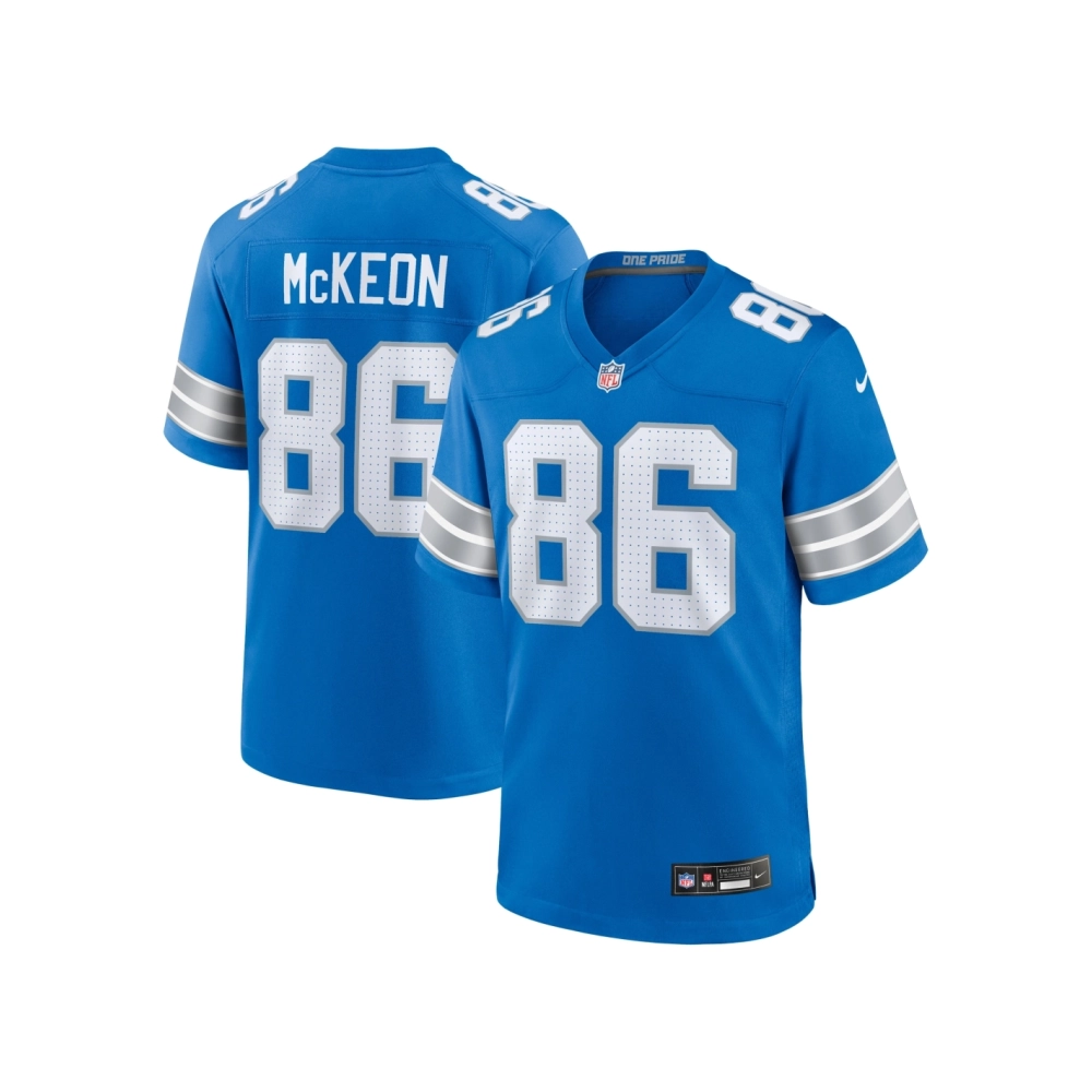 Mens Detroit Lions Sean McKeon Blue Game Jersey