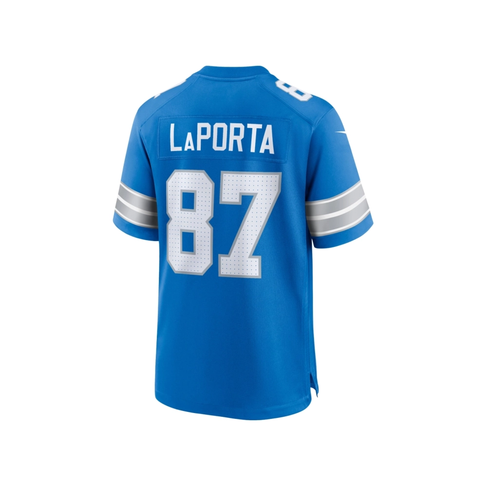 Mens Detroit Lions Sam LaPorta Blue Game Jersey