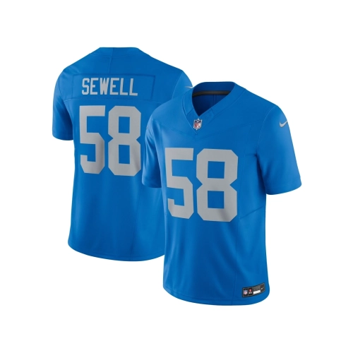 Mens Detroit Lions Penei Sewell Blue Vapor F.U.S.E. Alternate Limited Jersey