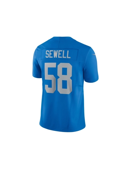 Mens Detroit Lions Penei Sewell Blue Vapor F.U.S.E. Alternate Limited Jersey