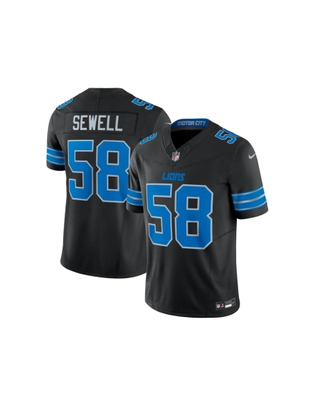 Mens Detroit Lions Penei Sewell Black Vapor F.U.S.E. Alternate Limited Jersey
