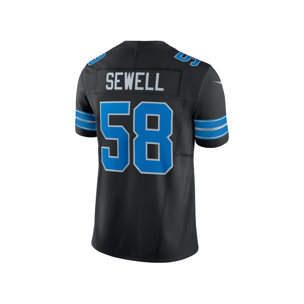 Mens Detroit Lions Penei Sewell Black Vapor F.U.S.E. Alternate Limited Jersey