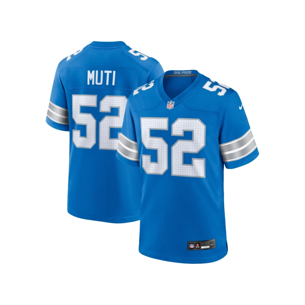 Mens Detroit Lions Netane Muti Blue Game Jersey