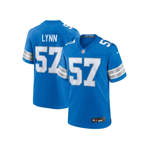 Mens Detroit Lions Nate Lynn Blue Game Jersey