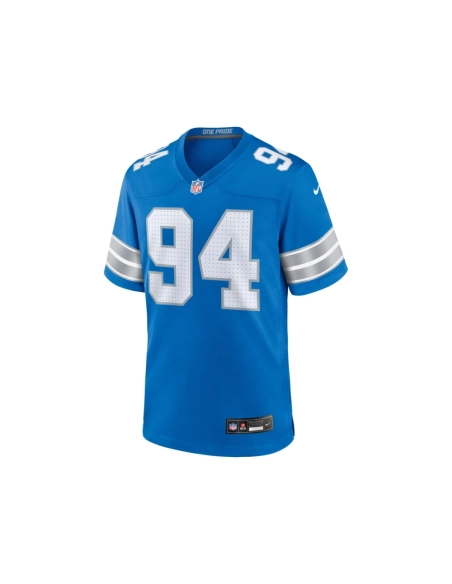 Mens Detroit Lions Mekhi Wingo Blue Team Game Jersey