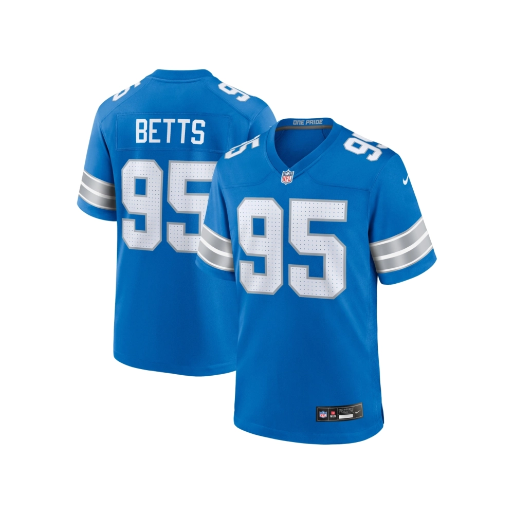 Mens Detroit Lions Mathieu Betts Blue Game Jersey